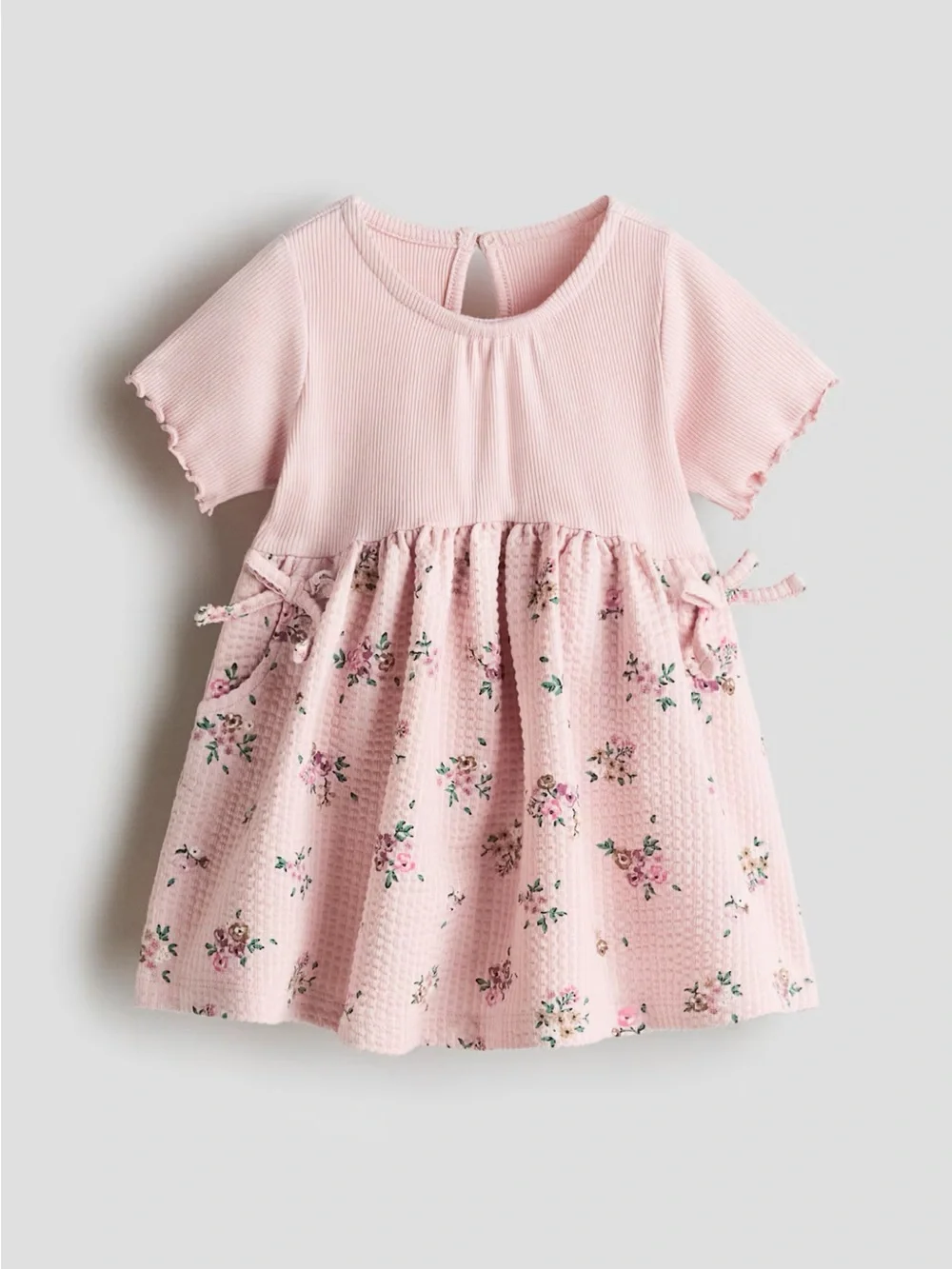 Pink Floral Knit Baby Dress